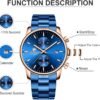 GOLDEN HOUR Fashion Business Mens Watches with Stainless Ste...