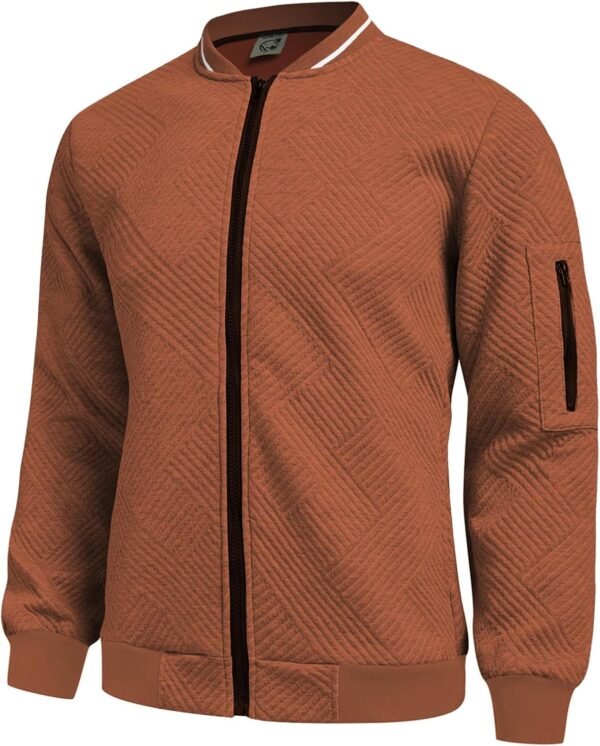 Hardaddy Men's Lightweight Bomber Jacket Textured Casual Var...