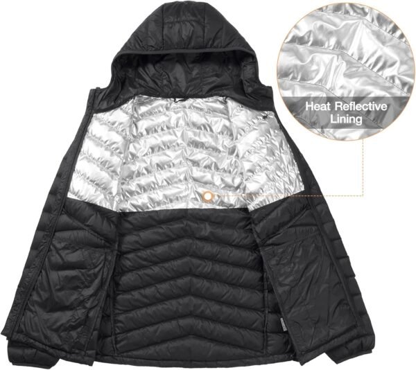 CAMEL CROWN Men's Packable Down Jacket Hooded Lightweight Pu...