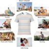 ZOCAVIA Men's Striped Crewneck T-Shirt Summer Casual Short S...