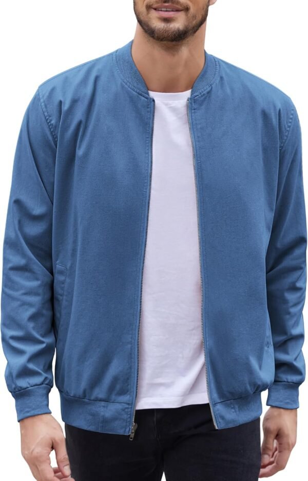 COOFANDY Men's Cotton Bomber Jacket Lightweight Flight Jacke...