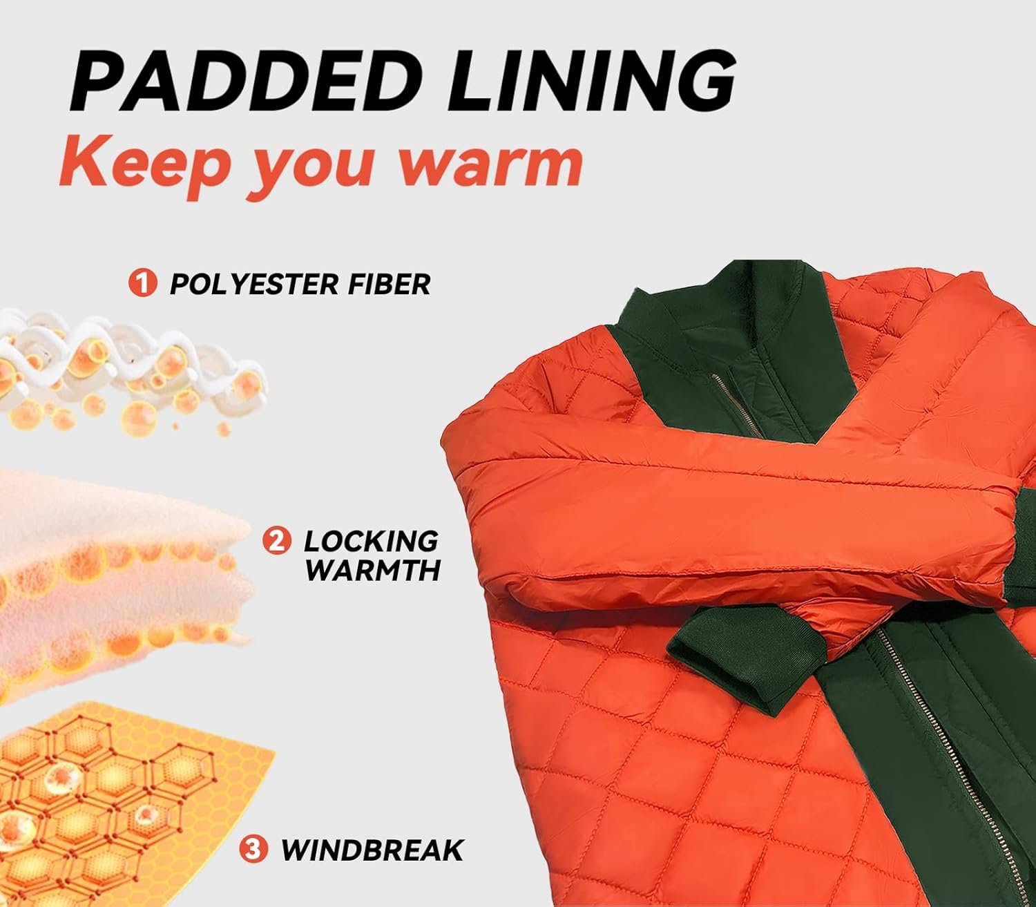 MAGNIVIT Men's Bomber Jacket Casual Fall Winter Military Jac... - Image 3