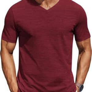 COOFANDY Men's T Shirts Short Sleeve Classic V Neck T-Shirt ...