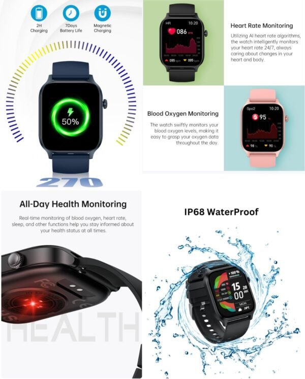 Smart Watch for Men/Women with Answer/Make Calls 1.85" Full ...