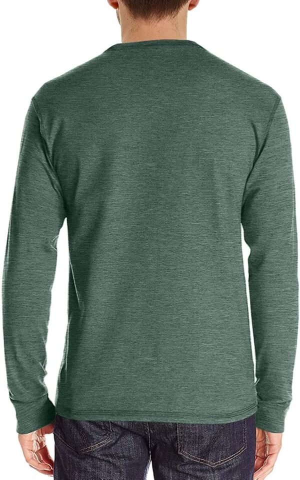 PEGENO Men's Fashion Casual Front Placket Long Sleeve Henley...
