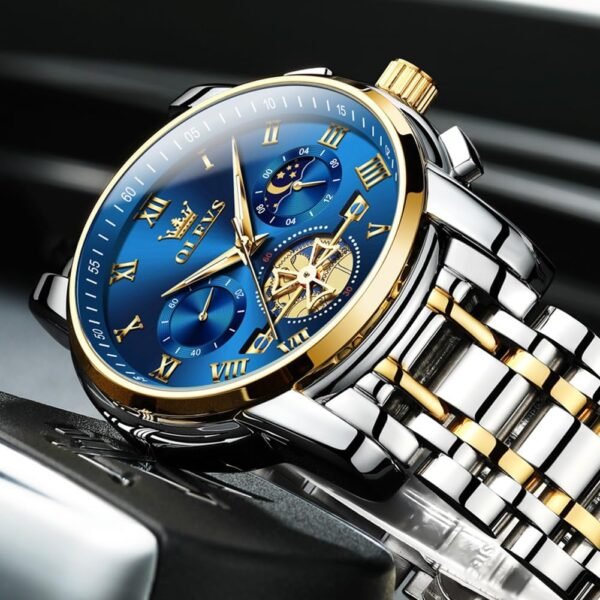 OLEVS Mens Watches Chronograph Business Dress Quartz Stainle...