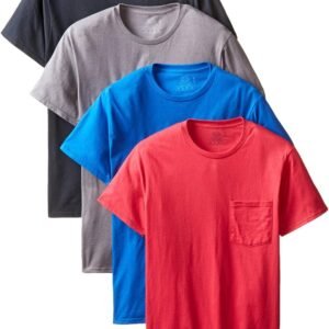 Fruit of the Loom Men's Pocket Crew Neck T-Shirt (Pack of 4)