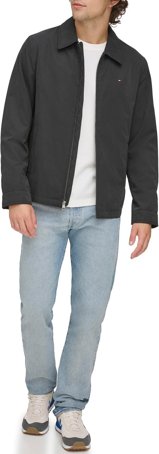 Tommy Hilfiger Men's Lightweight Microtwill Golf Jacket (Sta...