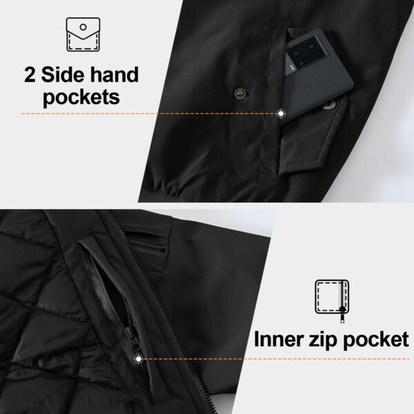 Gopune Men's Windproof Bomber Jacket Warm Water Resistant Wi...