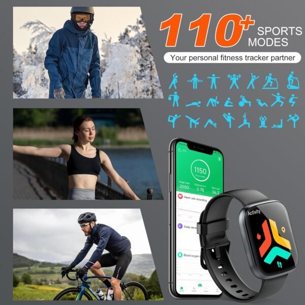 Smart Watch for Men Women Bluetooth Call, 1.95" HD Touch Scr...