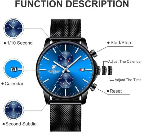 GOLDEN HOUR Mens Watch Fashion Sleek Minimalist Quartz Analo...