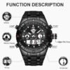 GOLDEN HOUR Luxury Military Sports Men's Watches Large Size ...