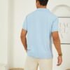 Men's Short Sleeve Polo Shirts Textured Knit Slim Fit Casual...