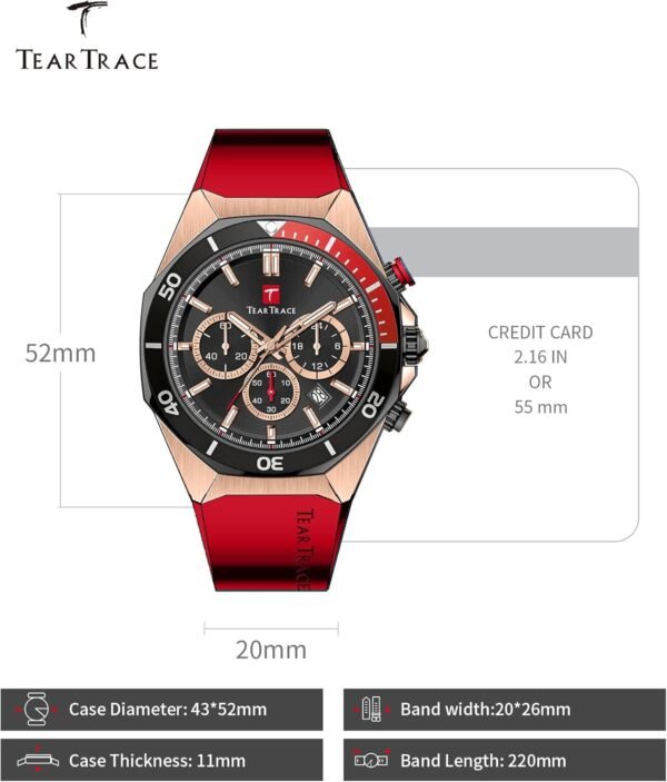 Watches for Men Luxury Chronograph 3ATM Waterproof Quartz Sp...