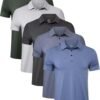 TELALEO 4/5 Pack Mens Polo Shirts Quick Dry Short Sleeve Gol...