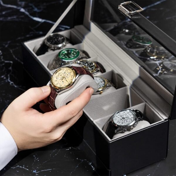 ProCase Watch Box for Men, 6 Slot Watch Display Case with Dr...