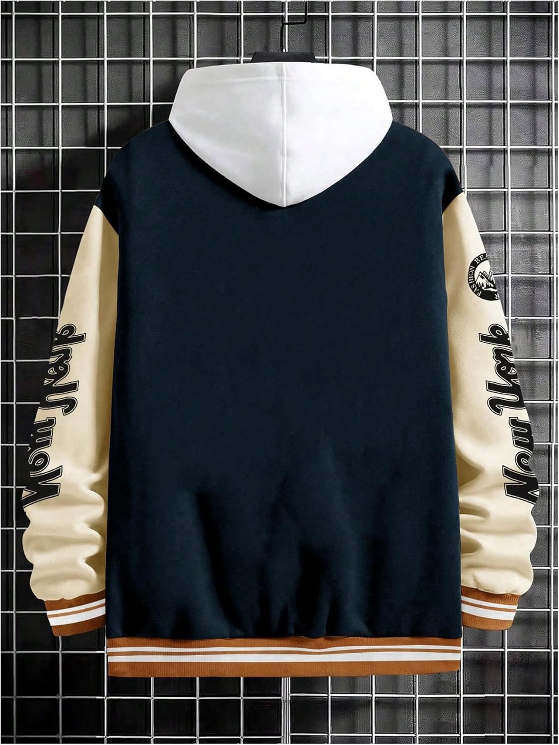 SOLY HUX Men's Varsity Jacket Color Block Letter Graphic Lon... - Image 2