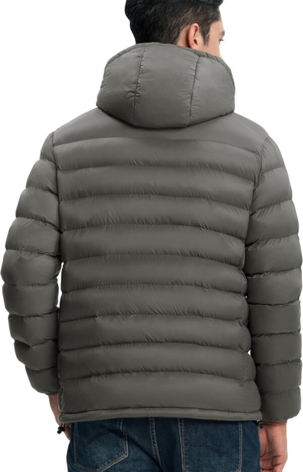 Gopune Men's Lightweight Puffer Jacket Detachable Hooded Wat...