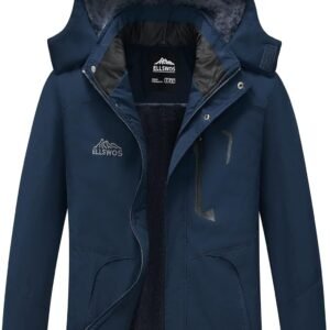 ELLSWOS Men's Waterproof Ski Jacket Winter Snow Coat Warm Ho...