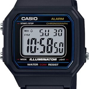 Casio W217H Series | Men’s Digital Watch | 50M WR | 1/100 Se...