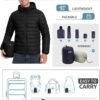 Pioneer Camp Mens Lightweight Packable Puffer Jacket Hooded ...