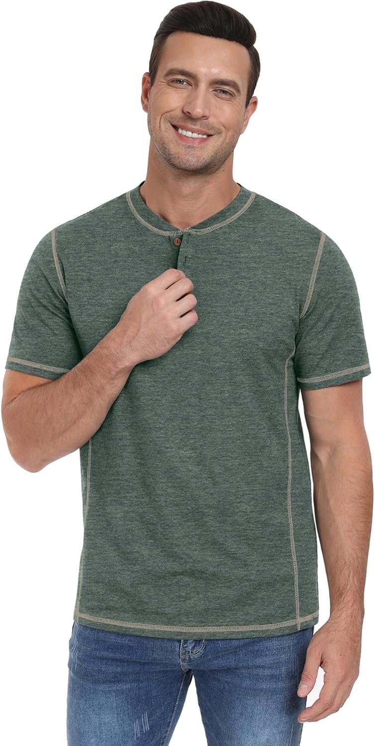 Sailwind Mens Henley Short Sleeve T-Shirt Cotton Maverick Sh... - Image 6