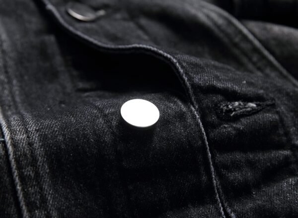 QIMYUM Jean Jacket For Men, Distressed Slim Denim Jacket