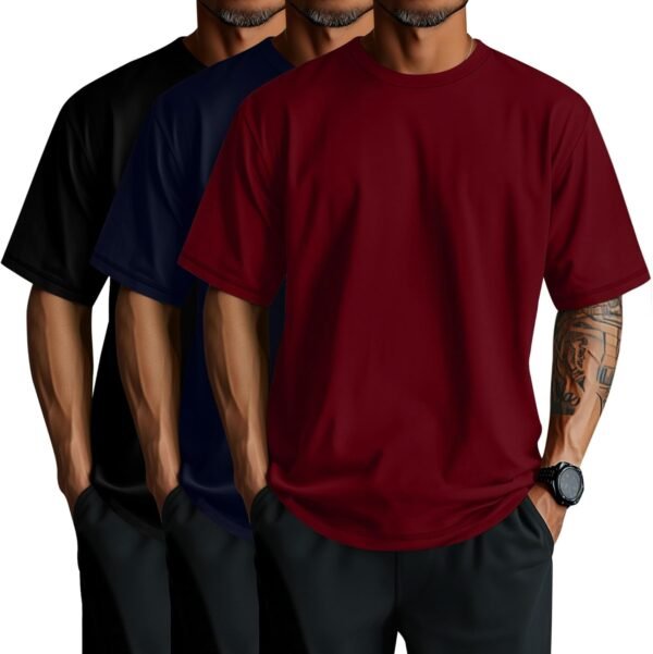 3 Pack Men's Big and Tall T-Shirts, Crew Neck Cotton Short S...