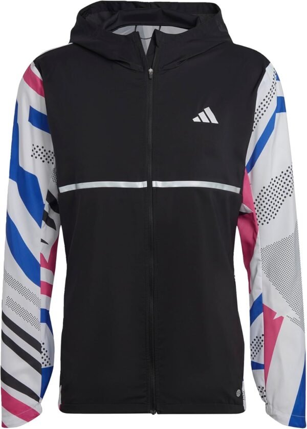 adidas Men's Own The Run Seasonal Jacket, Black/White/Lucid ...