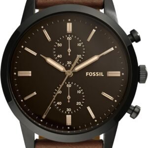 Fossil Men's Townsman Quartz Stainless Steel and Leather Chr...