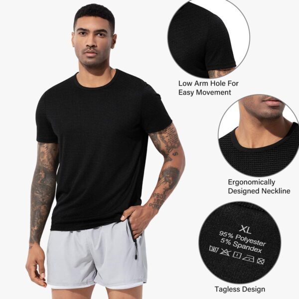 Arjen Kroos Men's Quick Dry Fit Running T-Shirts 4 Pack Acti...