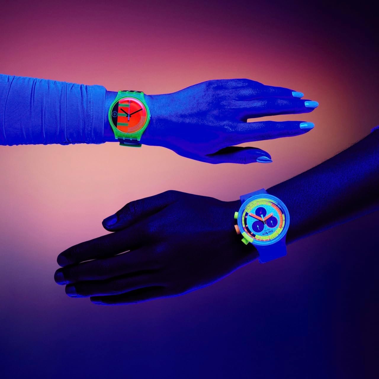 Swatch Casual Watch Transparent Quartz NEON Jelly - Image 5