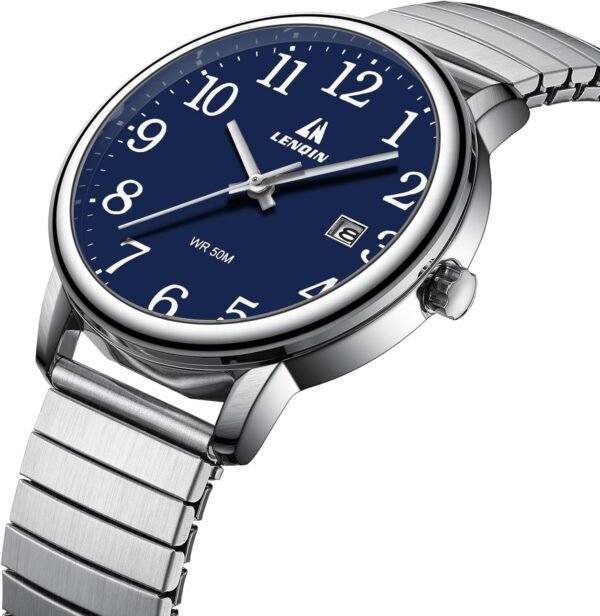 LN LENQIN Mens Watches Stainless Steel Analog Quartz Watches...