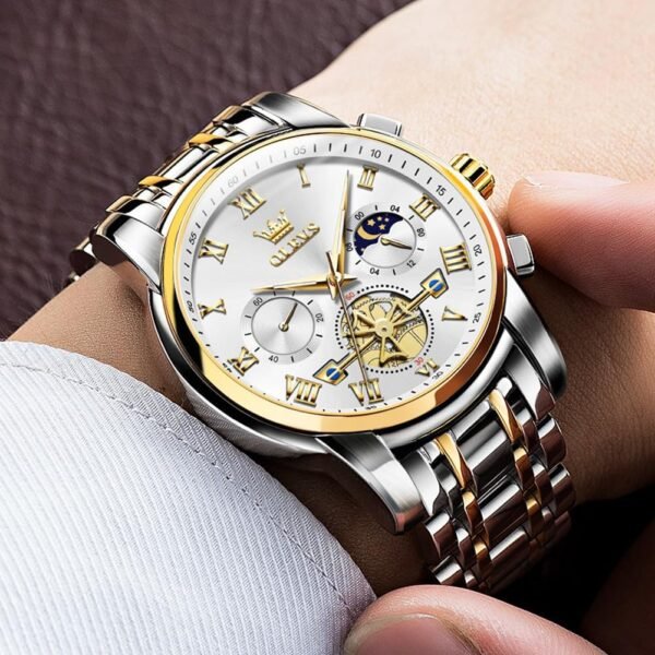 OLEVS Men Business Watches Dress Watch with Day,Green/Black/...