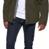 Levi's Men's Washed Cotton Hooded Military Jacket