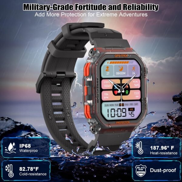 Military Smart Watch for Men (Answer/Make Calls), 1.75'' Sma...