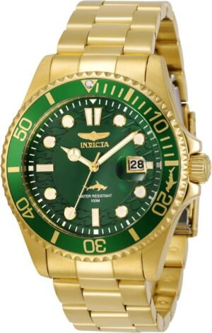 Invicta Mens Pro Diver Quartz Watch, Gold, 30027