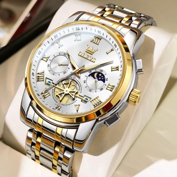 OLEVS Men Business Watches Dress Watch with Day,Green/Black/...