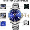 LN LENQIN Mens Watches Stainless Steel Waterproof Analog Qua...