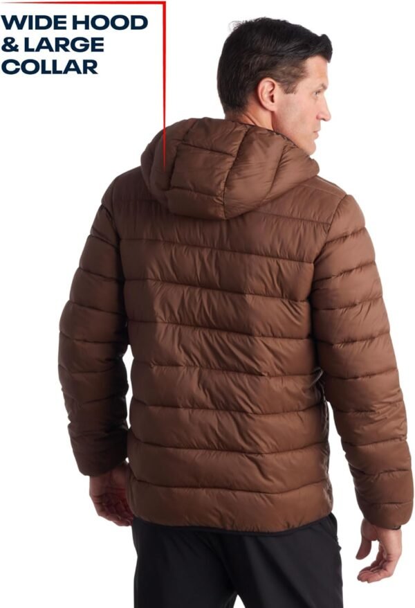 Reebok Men's Jacket – Lightweight Hooded Quilted Puffer Coat...