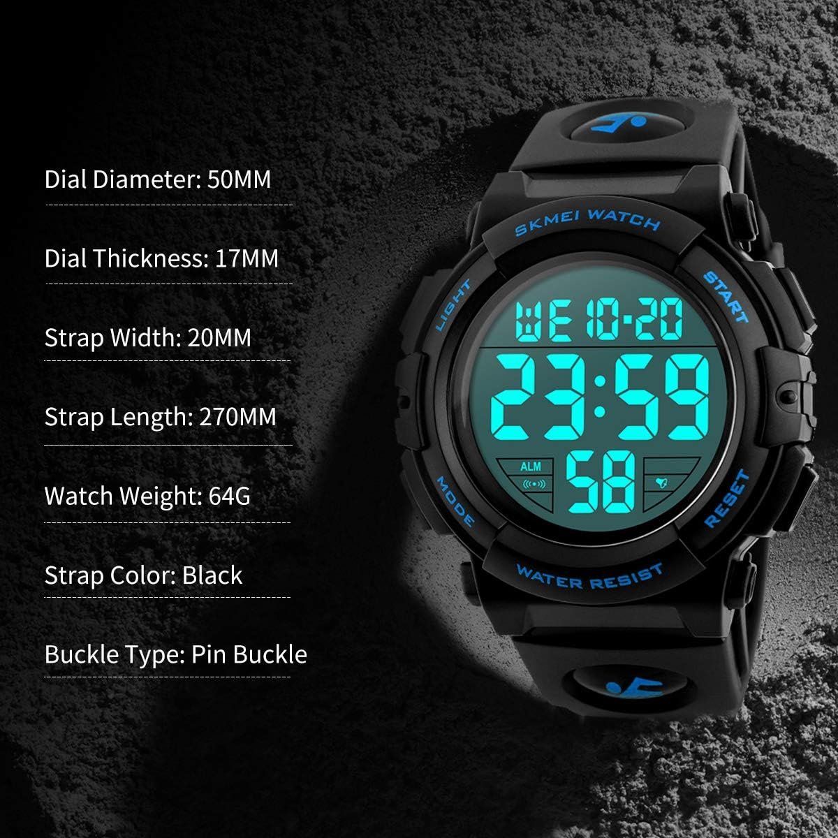 L LAVAREDO Mens Digital Watch Sports Military Watches Waterp... - Image 7