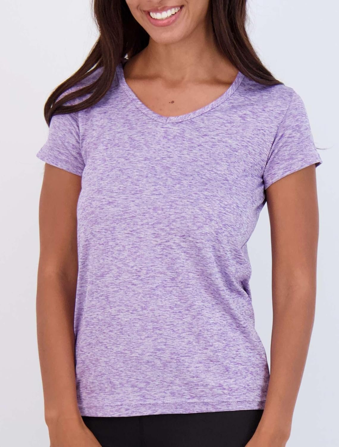 Real Essentials 5 Pack: Women's Short Sleeve V-Neck Activewe... - Image 3
