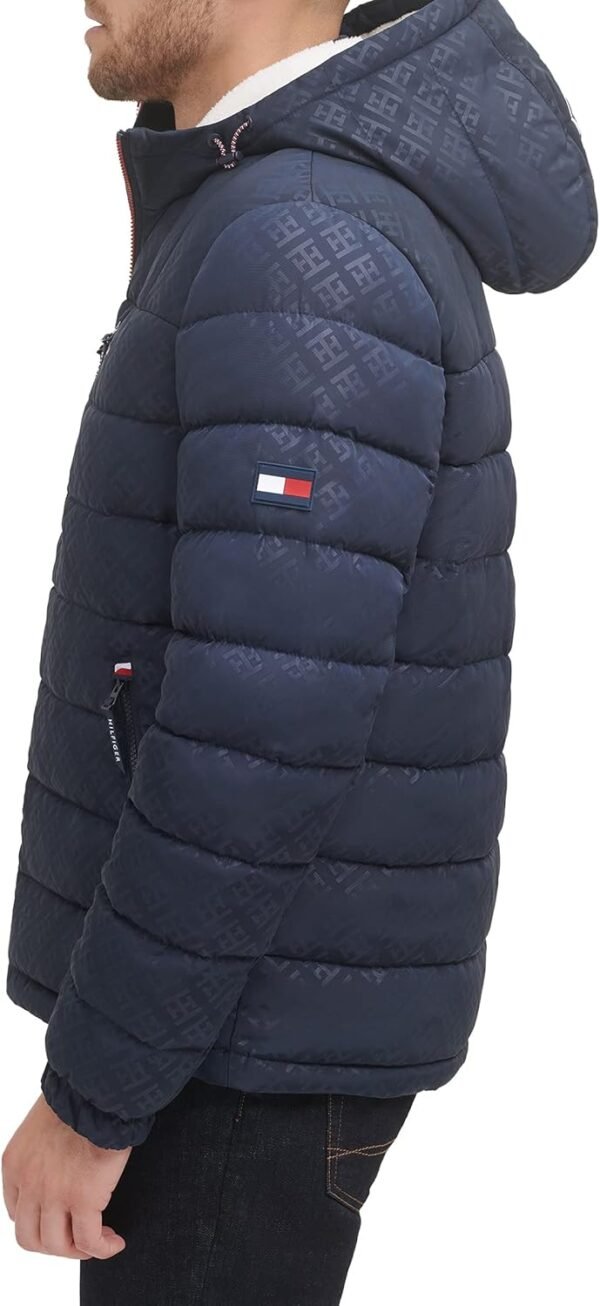 Tommy Hilfiger Men's Midweight Sherpa Lined Hooded Water Res...
