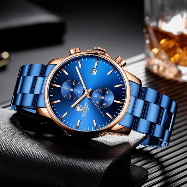 GOLDEN HOUR Fashion Business Mens Watches with Stainless Ste...