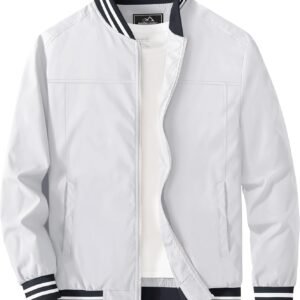 MAGCOMSEN Men's Jacket Lightweight Bomber Jacket Zip Up Wind...