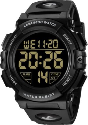 L LAVAREDO Mens Digital Watch Sports Military Watches Waterp...