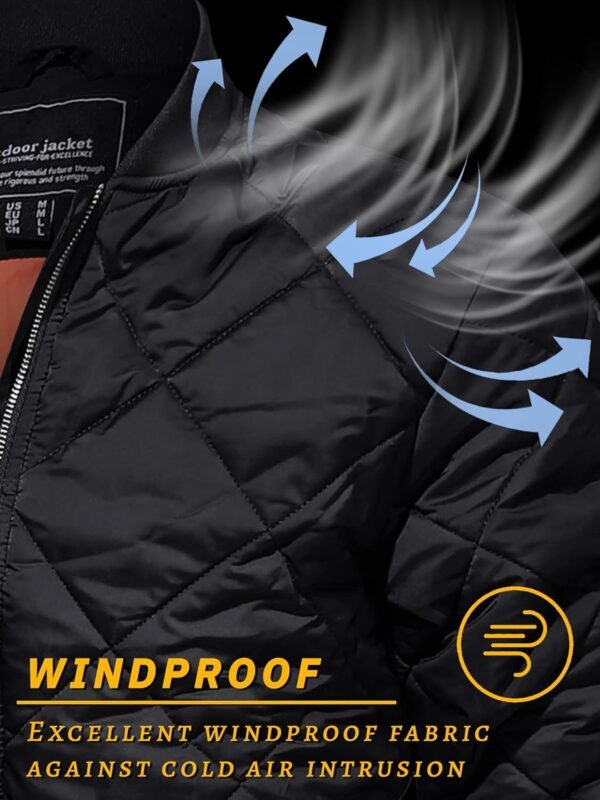 TACVASEN Men's Padded Jackets Winter Full Zipper Fleece Outw...