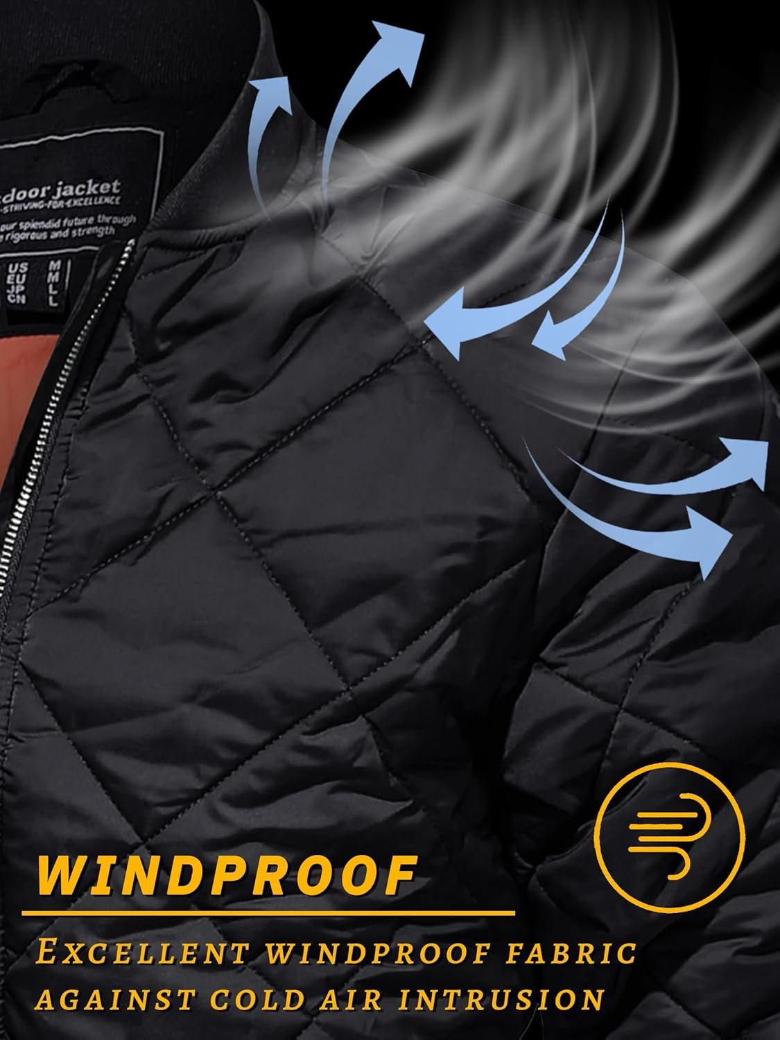 TACVASEN Men's Padded Jackets Winter Full Zipper Fleece Outw... - Image 4