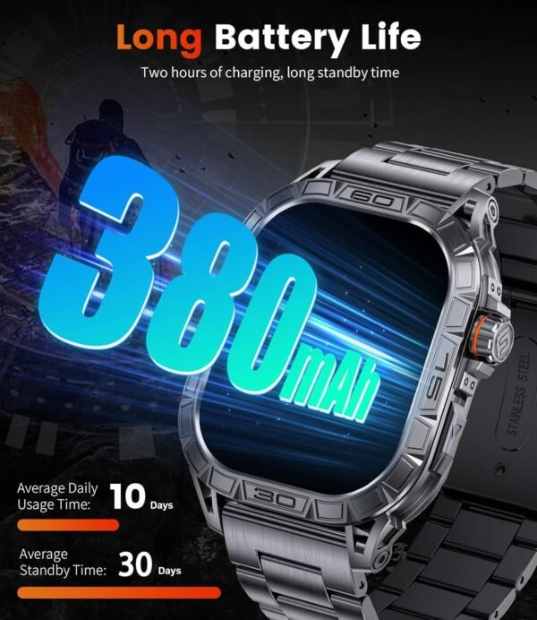 LIGE Military Smart Watch for Men(Call Receive/Dial) with 3 ...