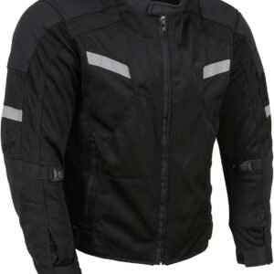 Milwaukee Leather MPM1792 Men's Black CE Armored Textile Mot...